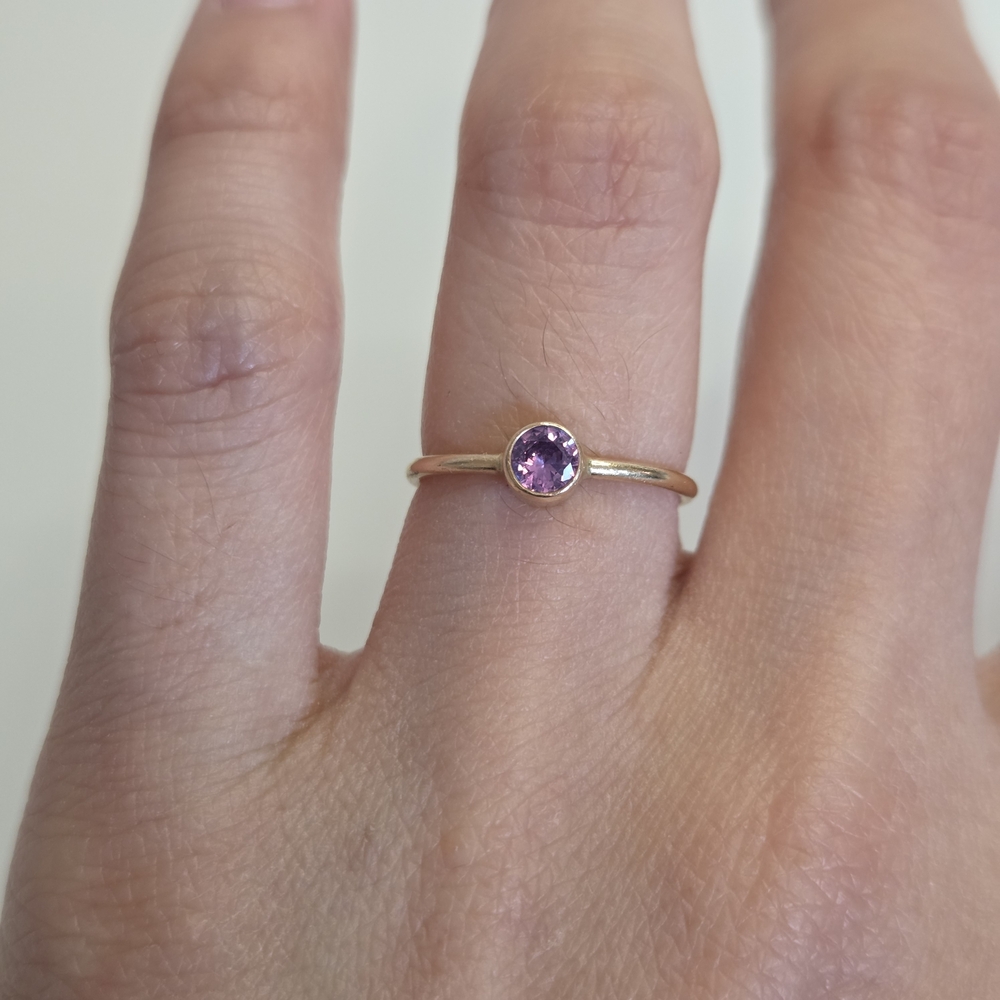 14k gold filled Alexandrite solitaire ring